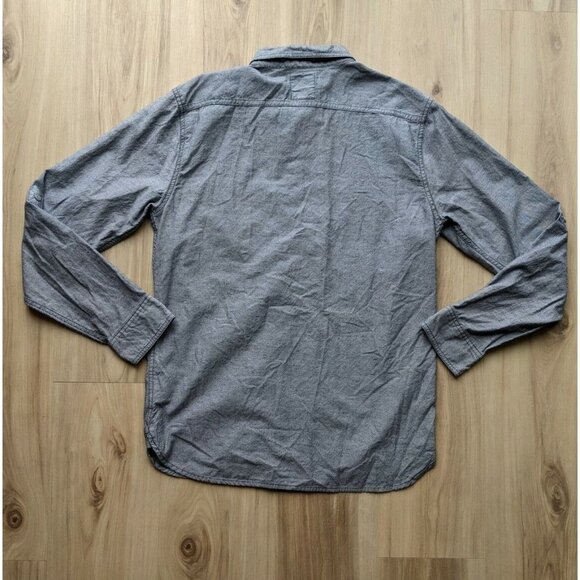 Levis Button Front Collared Shirt Gray Mens Medium - Picture 10 of 12